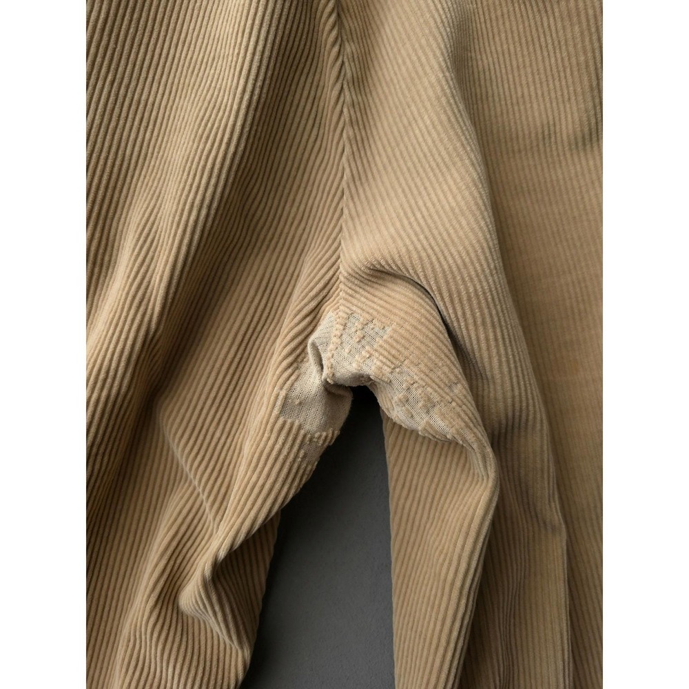Vintage 90s Polo Ralph Lauren Tan Corduroy Pants 30 Pleated Wide Leg - Picture 6 of 15